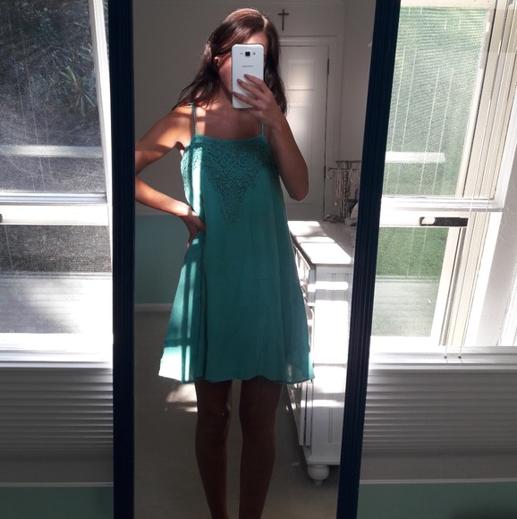 Teal Mini Dress - Picture 2 of 2